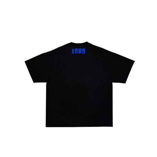 1989 black T-shirt blue letters